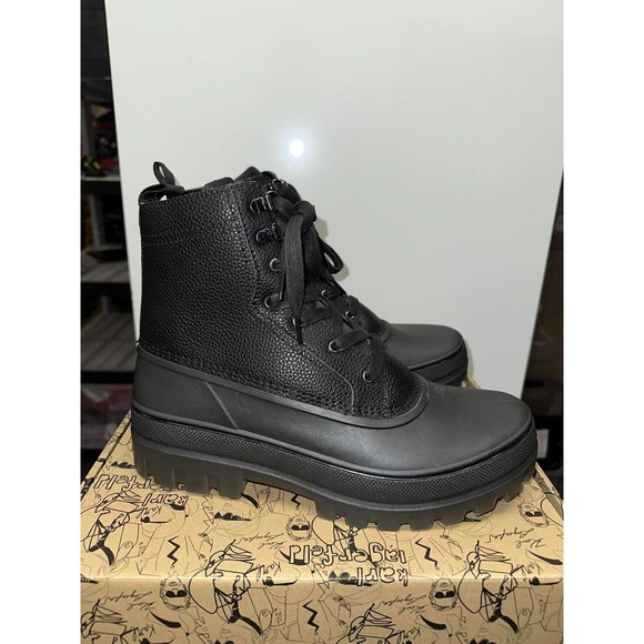 Karl Lagerfeld Men's Mid Height Winter Performance Boot, Black, US 11 - Picture 2 of 7